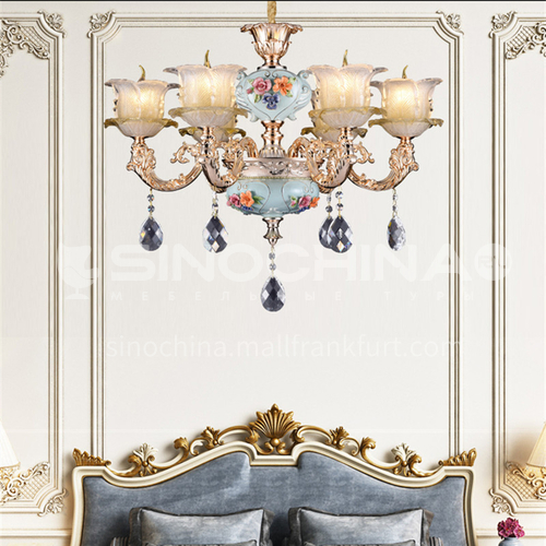 American living room chandelier European style dining room lamp Mediterranean bedroom study chandelier-BYM-8063